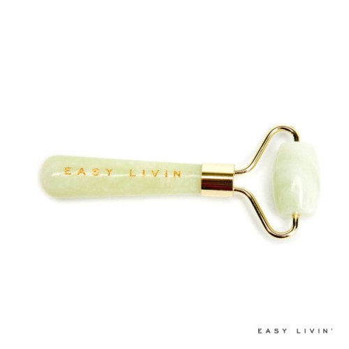 Jasnozielony mini roller Easy Livin do masażu twarzy z jadeitu