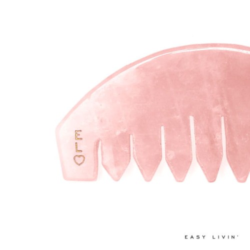 Różówy grzebień Easy Livin z różowego kwarcu