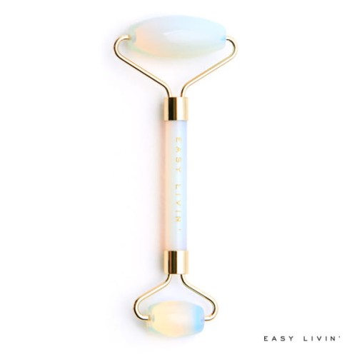 Jasnoniebieski roller Easy Livin do masażu twarzy z opalitu