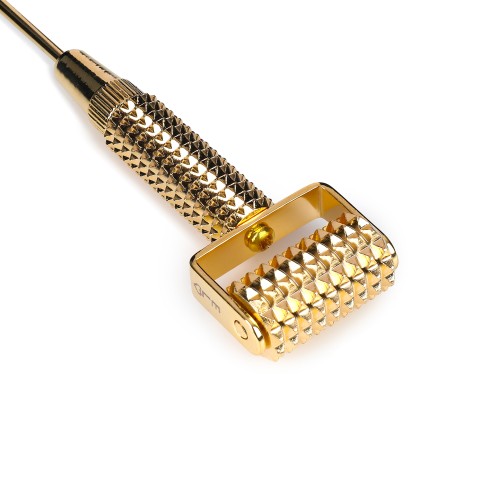 złoty roller do masażu twarzy Easy Livin wykonany z miedzi pozłacanej 24k złotem